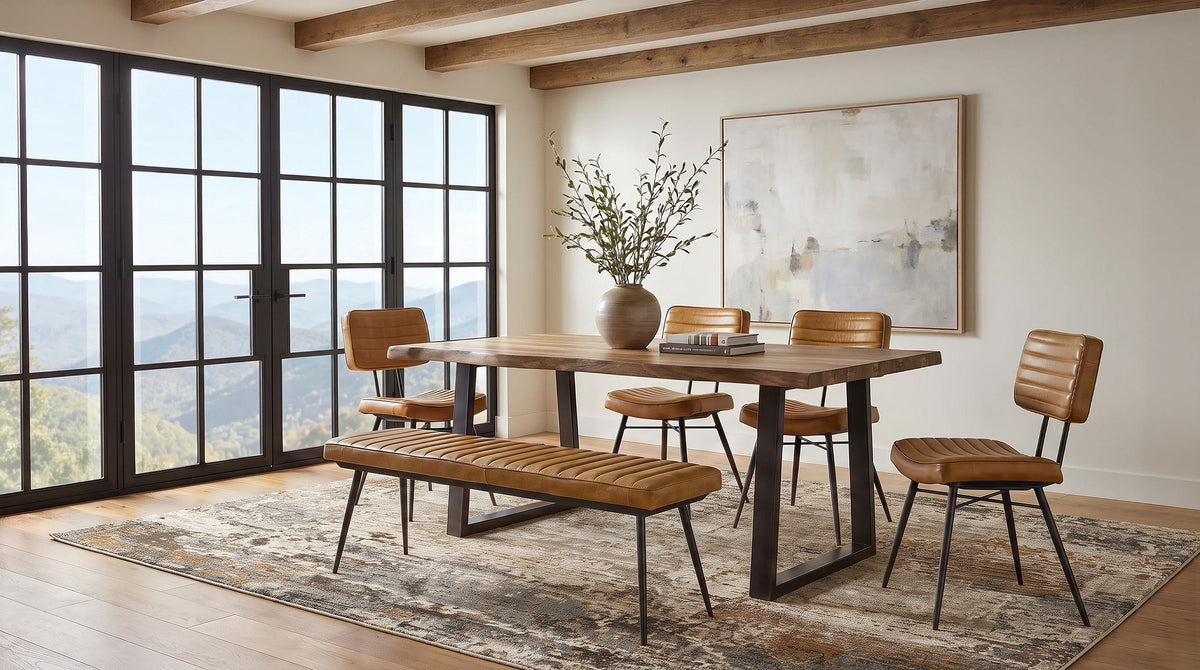 Selwyn Light Sheesham 80-inch Live Edge Solid Wood Dining Table from Coaster - Luna Furniture