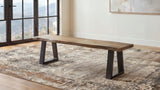 Selwyn Light Sheesham Live Edge Solid Wood Dining Bench from Coaster - Luna Furniture