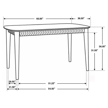 Partridge Natural Sheesham and Camel 5-Piece Rectangular Counter Height Dining Set from Coaster - Luna Furniture