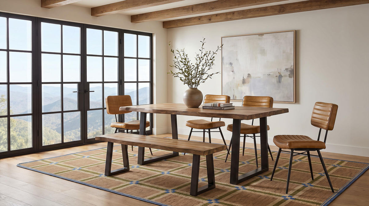 Misty Camel and Black Padded Side Chairs, Set of 2 from Coaster - Luna Furniture
