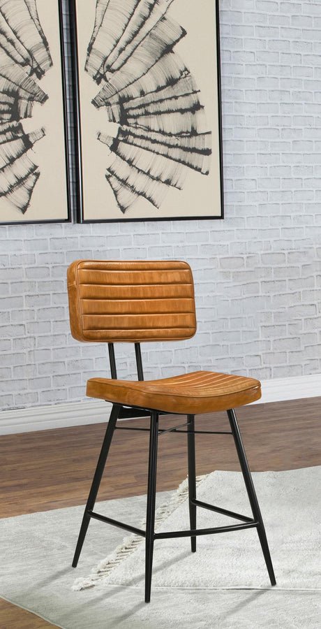 Partridge Upholstered Counter Height Stools with Footrest, Set of 2 from Coaster - Luna Furniture