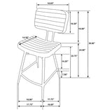 Partridge Upholstered Counter Height Stools with Footrest, Set of 2 from Coaster - Luna Furniture