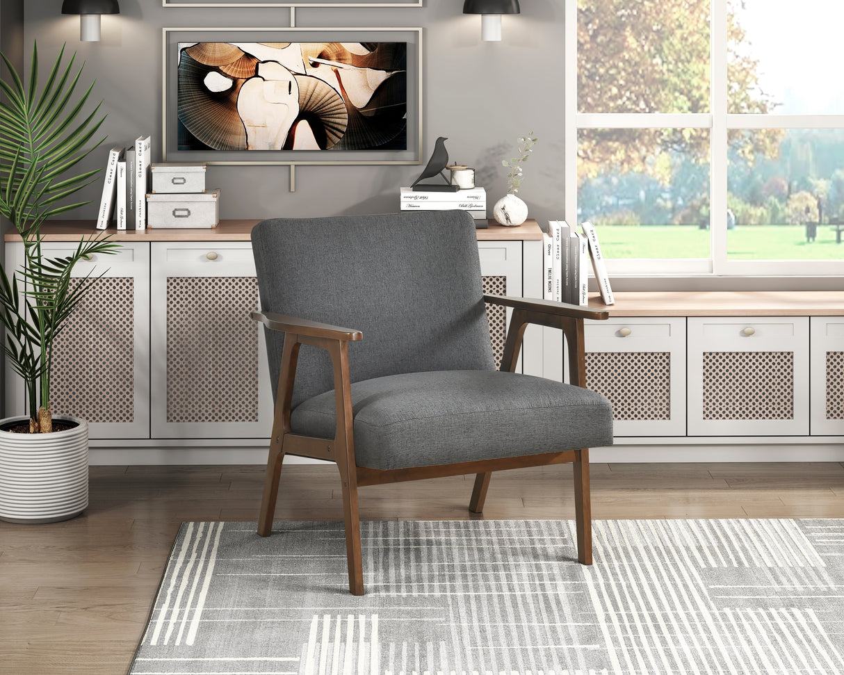 Omara Dark Gray Accent Chair from Homelegance - Luna Furniture