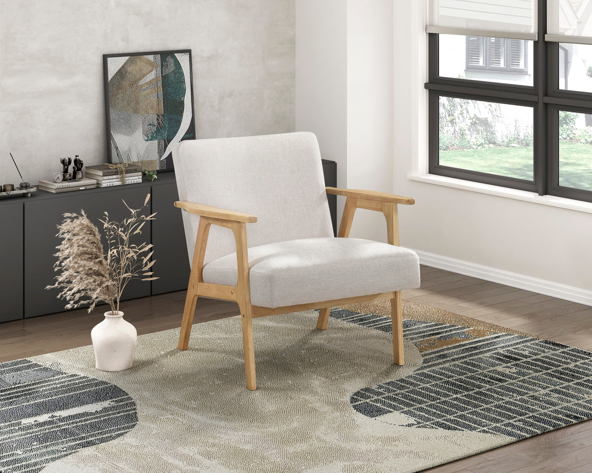 Omara Natural Blue Accent Chair from Homelegance - Luna Furniture