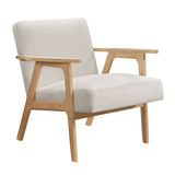 Omara Natural Blue Accent Chair from Homelegance - Luna Furniture