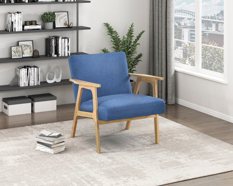 Omara Natural Blue Accent Chair from Homelegance - Luna Furniture