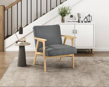 Omara Natural Dark Gray Accent Chair from Homelegance - Luna Furniture