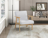 Omara Natural Gray Accent Chair from Homelegance - Luna Furniture
