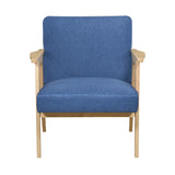 Omara Natural Blue Accent Chair from Homelegance - Luna Furniture