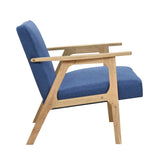 Omara Natural Blue Accent Chair from Homelegance - Luna Furniture