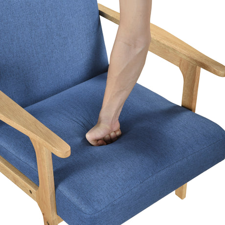 Omara Natural Blue Accent Chair from Homelegance - Luna Furniture