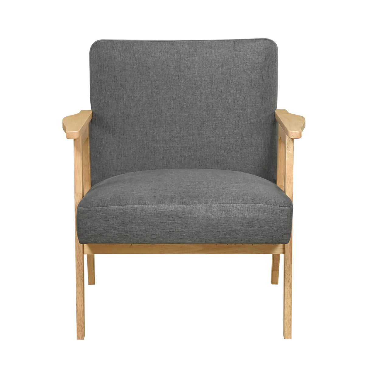 Omara Natural Dark Gray Accent Chair from Homelegance - Luna Furniture