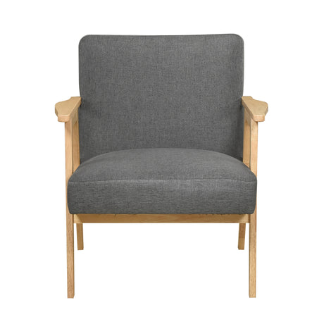 Omara Natural Dark Gray Accent Chair from Homelegance - Luna Furniture