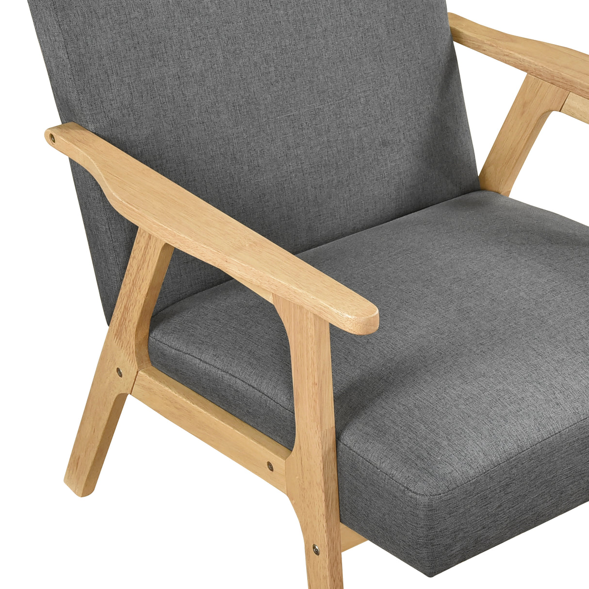 Omara Natural Dark Gray Accent Chair from Homelegance - Luna Furniture