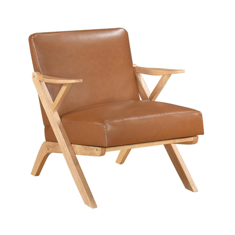 Gideon Natural Brown Accent Chair from Homelegance - Luna Furniture