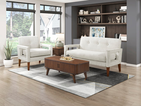 Belfort Beige Loveseat from Homelegance - Luna Furniture