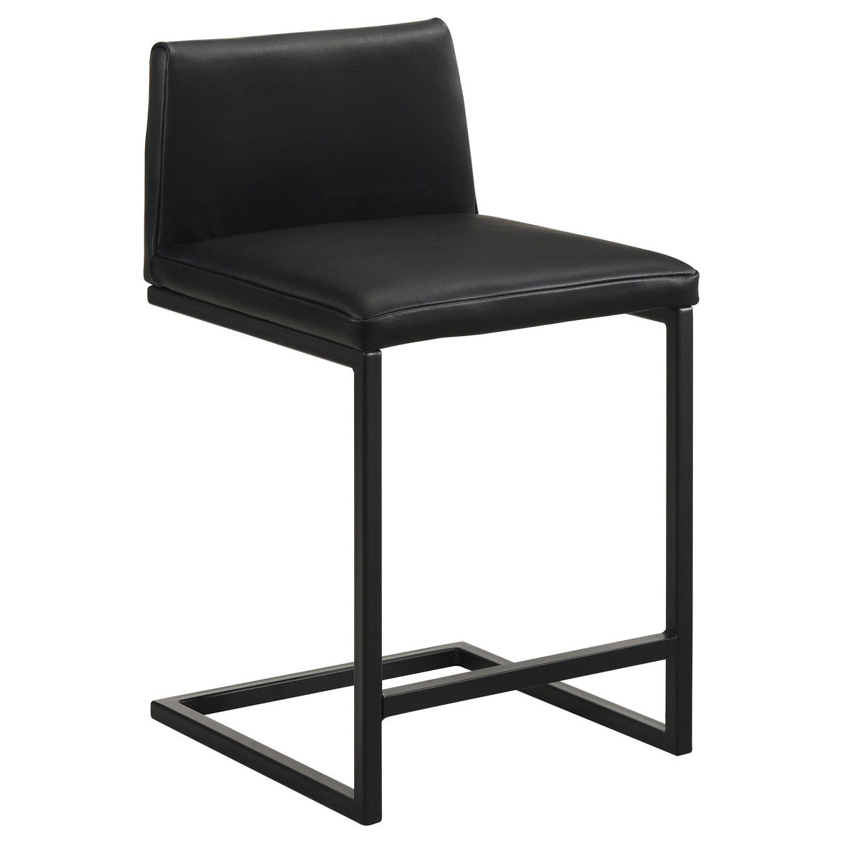 Vardon Black Genuine Leather Counter Height Chair (Set of 2) from Coaster - Luna Furniture