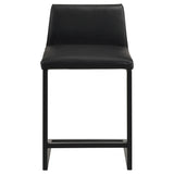 Vardon Black Genuine Leather Counter Height Chair (Set of 2) from Coaster - Luna Furniture