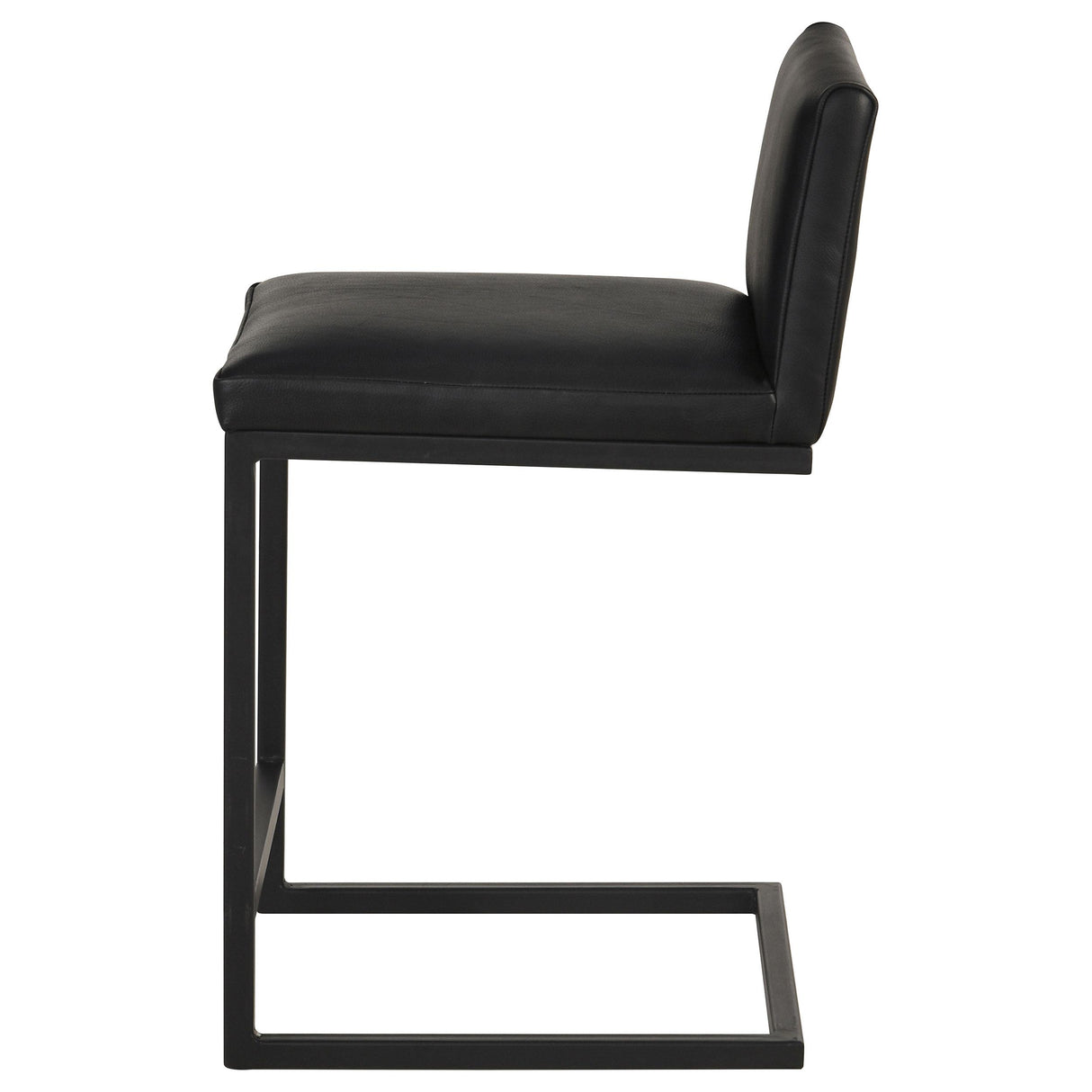 Vardon Black Genuine Leather Counter Height Chair, Set of 2 from Coaster - Luna Furniture
