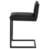 Vardon Black Genuine Leather Counter Height Chair, Set of 2 from Coaster - Luna Furniture
