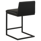 Vardon Black Genuine Leather Counter Height Chair, Set of 2 from Coaster - Luna Furniture