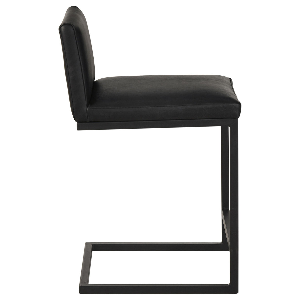 Vardon Black Genuine Leather Counter Height Chair, Set of 2 from Coaster - Luna Furniture