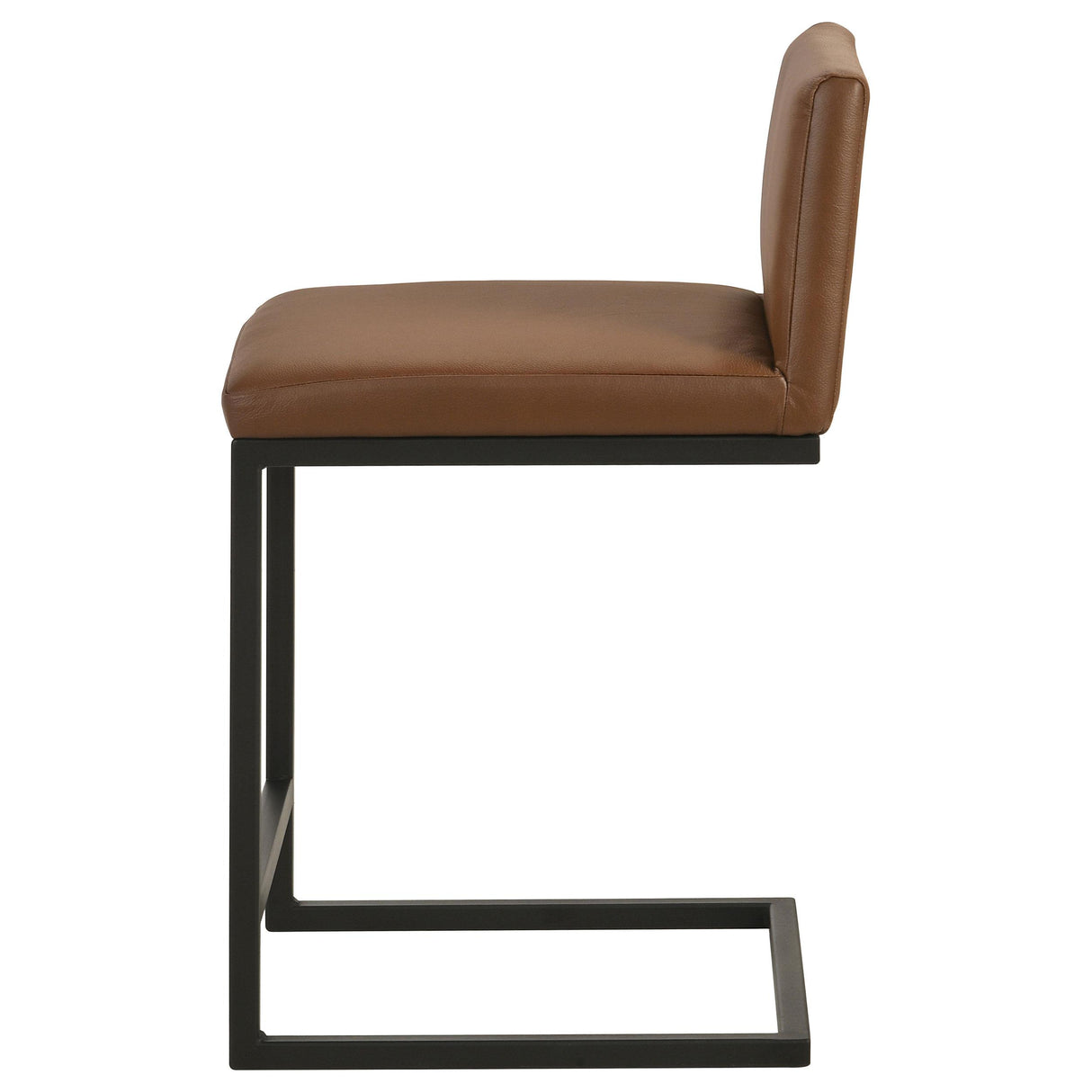 Vardon Dark Brown Genuine Leather Counter Height Chair, Set of 2 from Coaster - Luna Furniture