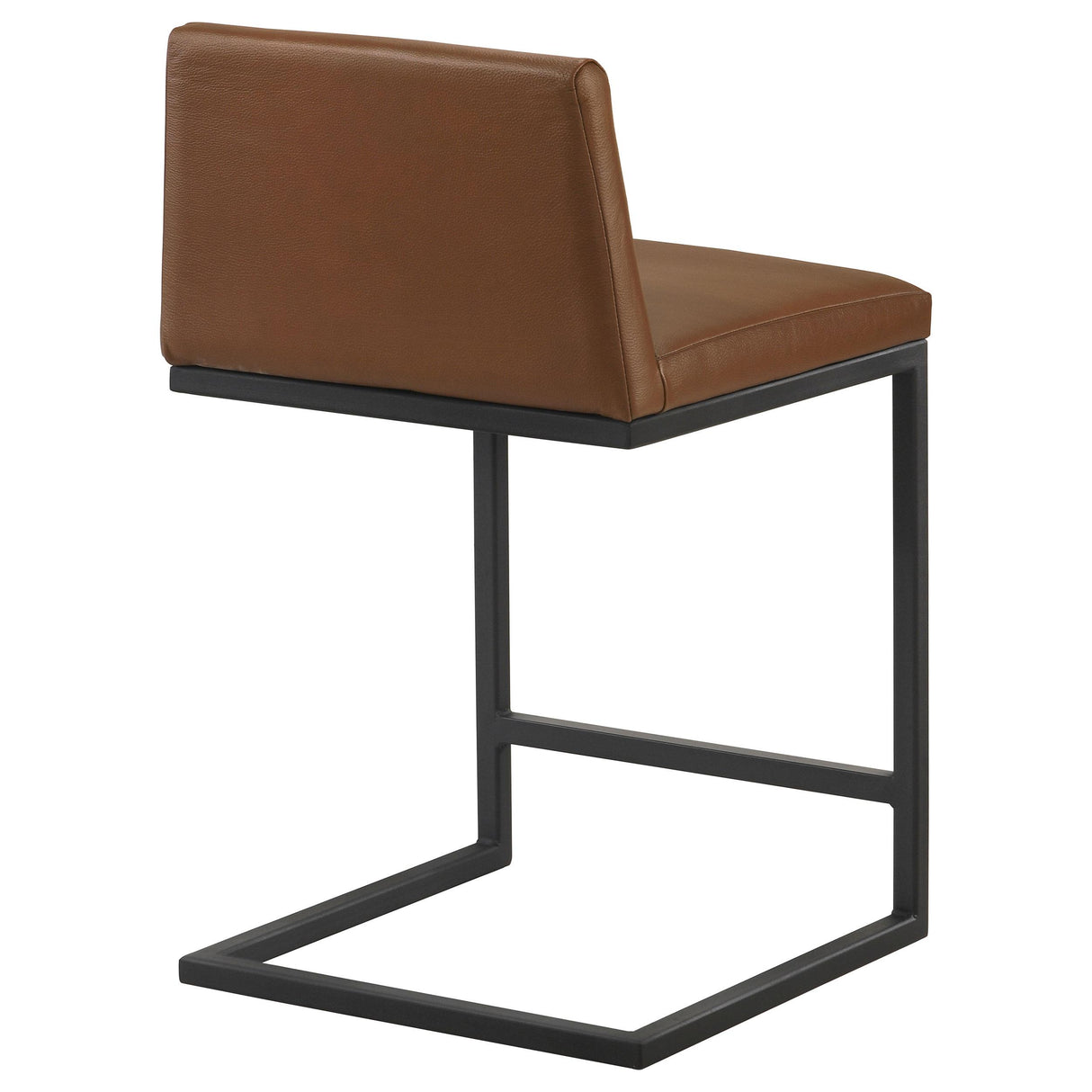 Vardon Dark Brown Genuine Leather Counter Height Chair, Set of 2 from Coaster - Luna Furniture