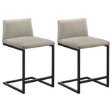 Vardon Tan Genuine Leather Counter Height Chair (Set of 2) from Coaster - Luna Furniture
