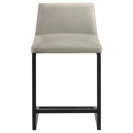 Vardon Tan Genuine Leather Counter Height Chair, Set of 2 from Coaster - Luna Furniture