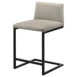 Vardon Tan Genuine Leather Counter Height Chair, Set of 2 from Coaster - Luna Furniture