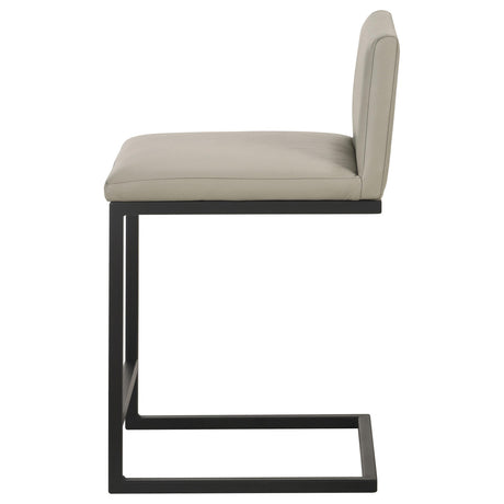 Vardon Tan Genuine Leather Counter Height Chair, Set of 2 from Coaster - Luna Furniture