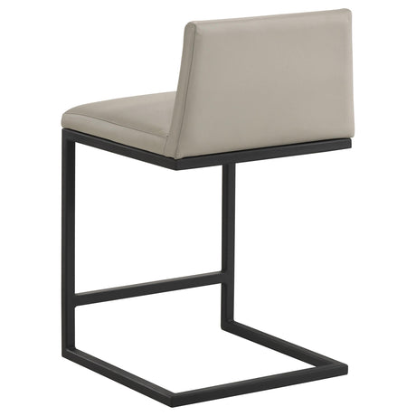 Vardon Tan Genuine Leather Counter Height Chair, Set of 2 from Coaster - Luna Furniture