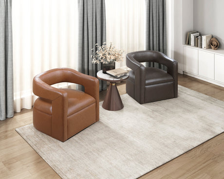 Sawyer Coffee Swivel Accent Chair from Homelegance - Luna Furniture