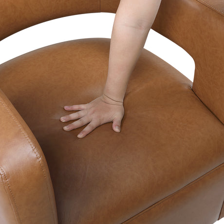 Sawyer Camel Swivel Accent Chair from Homelegance - Luna Furniture