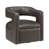 Sawyer Coffee Swivel Accent Chair from Homelegance - Luna Furniture