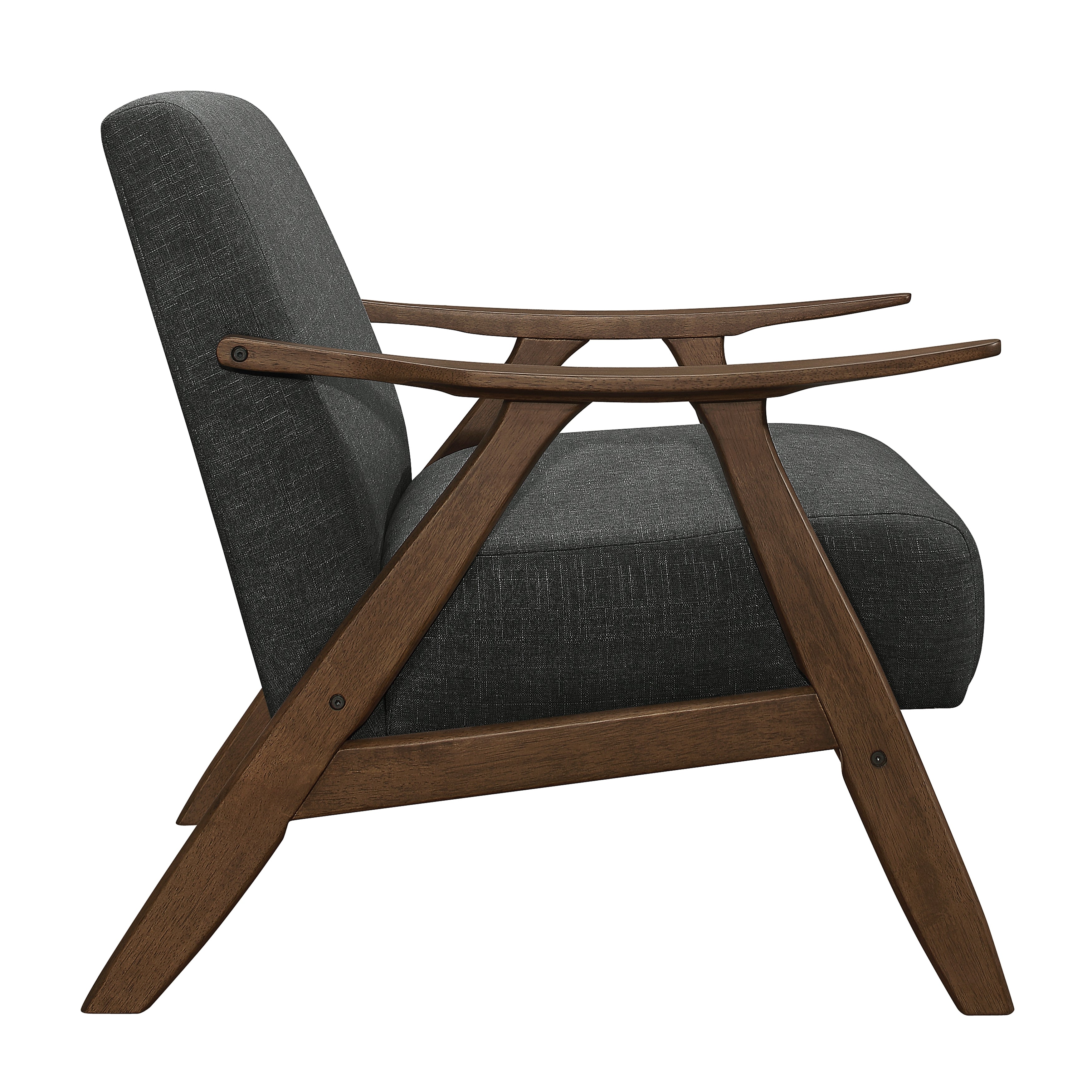 Tac. Chair DAMNGOOD!!ver. ダムグッド Homelegance Damala Dark Gray Accent Chair – Walnut Wood Frame
