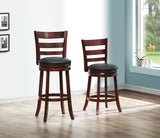 Edmond Dark Cherry/Black Swivel Counter Height Chair