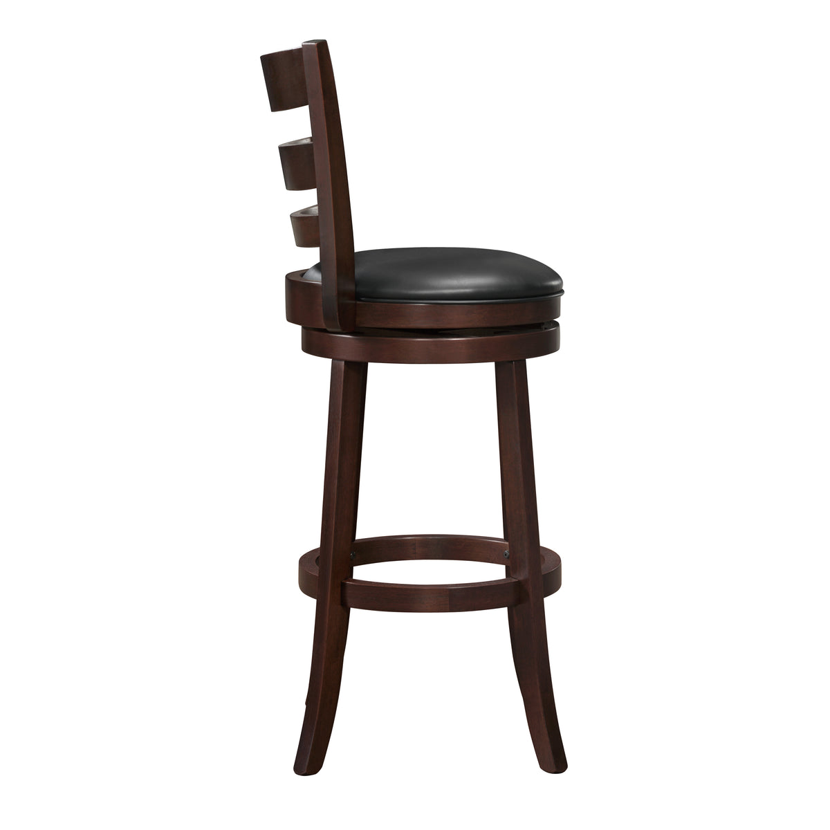 Edmond Dark Cherry/Black Swivel Counter Height Chair