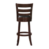 Edmond Dark Cherry/Black Swivel Counter Height Chair