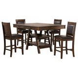 Dewey Brown and Walnut 5-Piece Rectangular Dining Set from Coaster - Luna Furniture