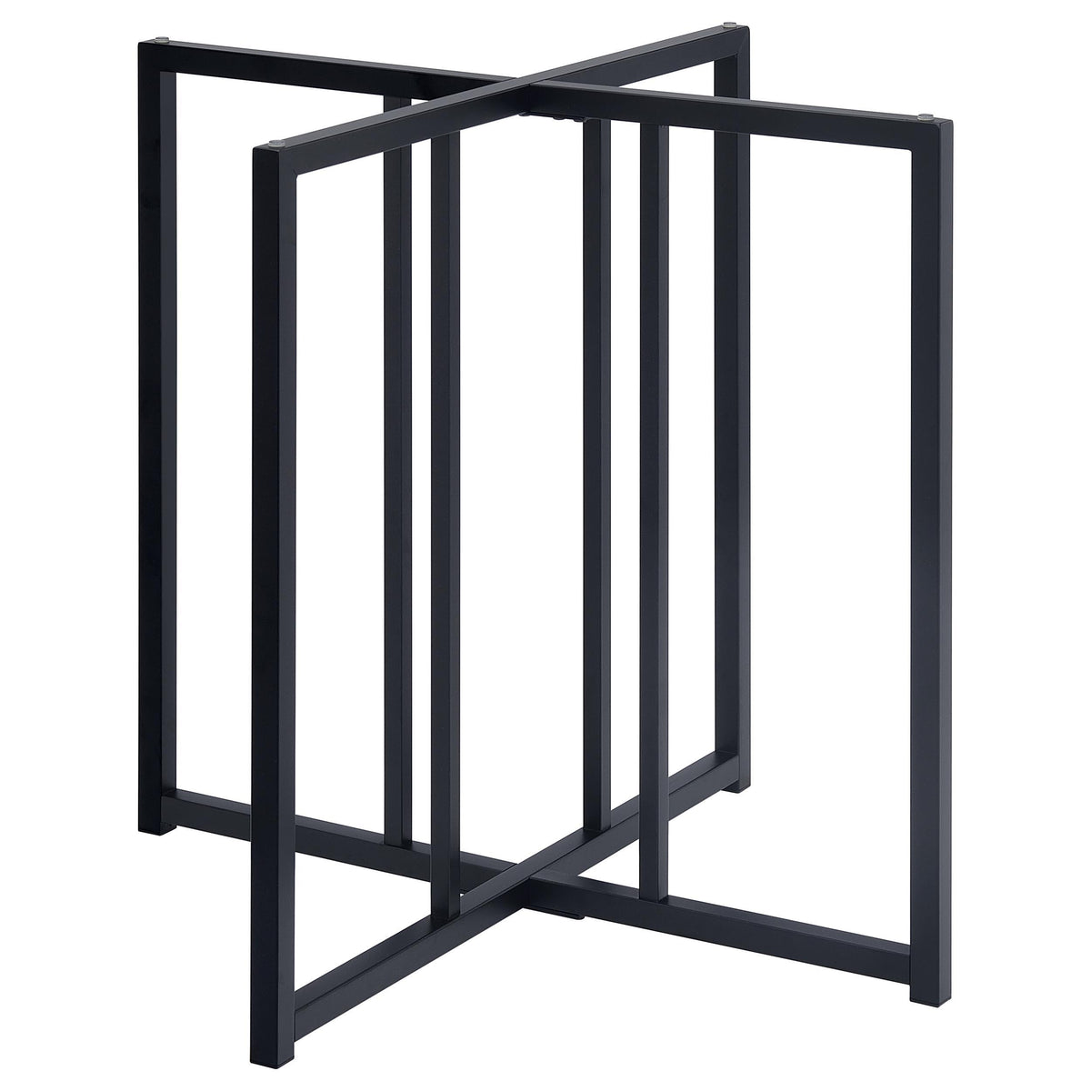 Pace Matte Black Geometric Metal Dining Table Base from Coaster - Luna Furniture