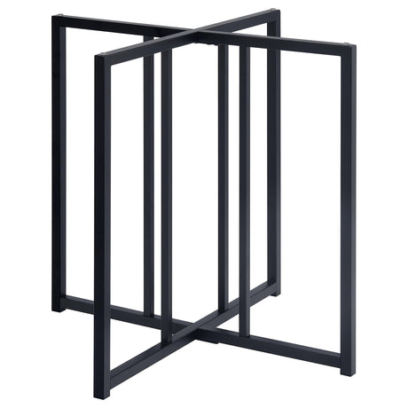 Pace Matte Black Geometric Metal Dining Table Base from Coaster - Luna Furniture
