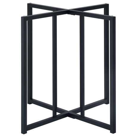 Pace Matte Black Geometric Metal Dining Table Base from Coaster - Luna Furniture