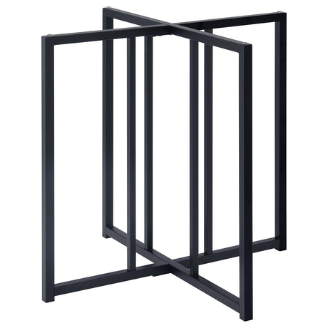 Pace Matte Black Geometric Metal Dining Table Base from Coaster - Luna Furniture