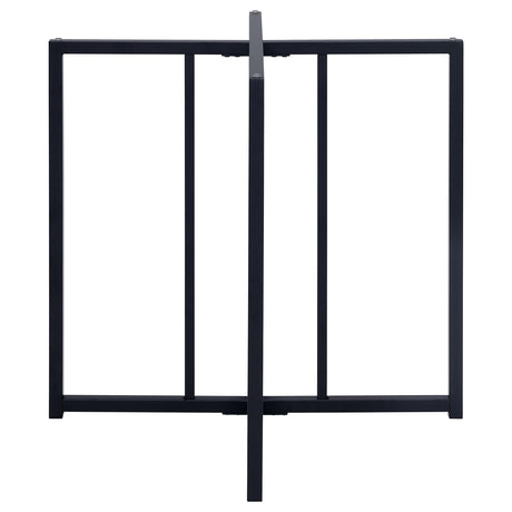 Pace Matte Black Geometric Metal Dining Table Base from Coaster - Luna Furniture
