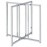 Pace Chrome Geometric Metal Dining Table Base from Coaster - Luna Furniture