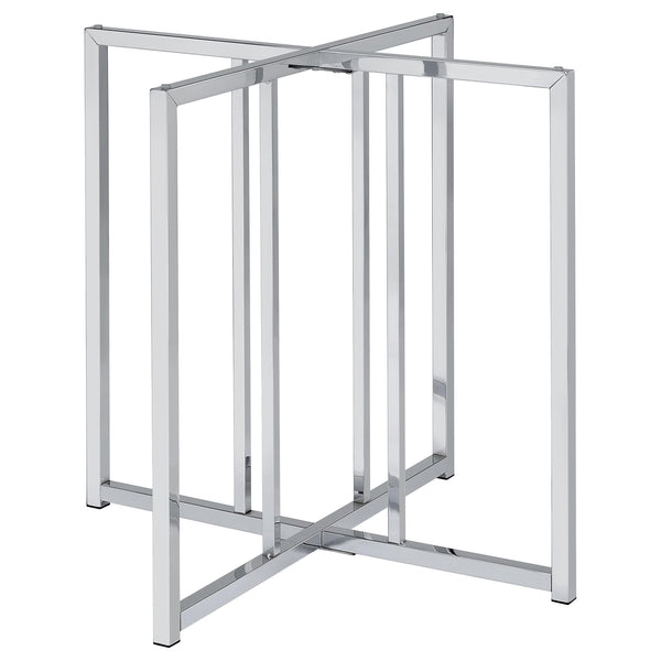Pace Chrome Geometric Metal Dining Table Base