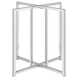 Pace Chrome Geometric Metal Dining Table Base from Coaster - Luna Furniture