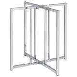 Pace Chrome Geometric Metal Dining Table Base from Coaster - Luna Furniture